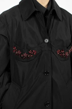 Simone Rocha Embellished Cup Car Coat| Outerwear