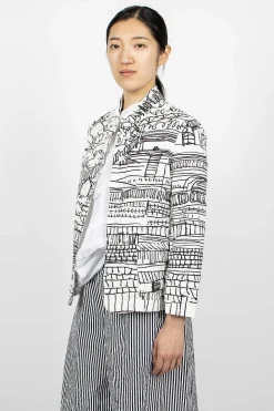 Daniela Gregis Equestrian Village Jacket Black/White| Outerwear
