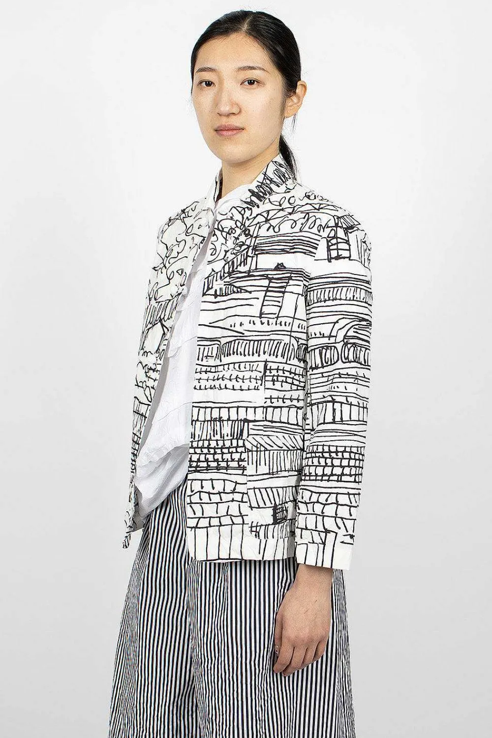 Daniela Gregis Equestrian Village Jacket Black/White| Outerwear