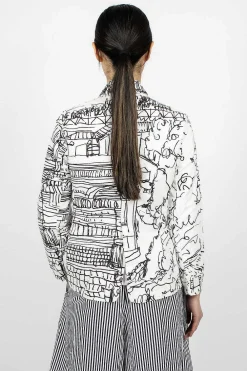 Daniela Gregis Equestrian Village Jacket Black/White| Outerwear