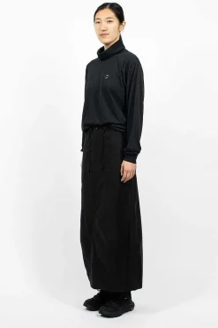 Needles Fatigue Skirt Black Sateen| Skirts