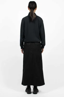 Needles Fatigue Skirt Black Sateen| Skirts
