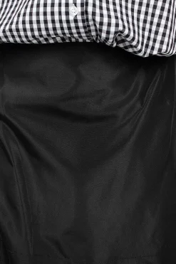 Simone Rocha Fishtail Skirt Gathered Ribbon Black| Skirts
