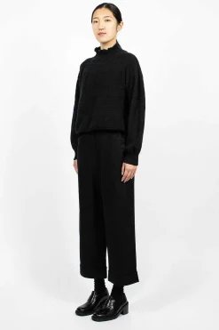 Margaret Howell Flannel Cropped Trouser Dark Navy| Trousers