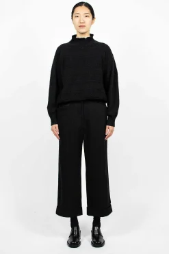 Margaret Howell Flannel Cropped Trouser Dark Navy| Trousers