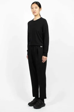 Moncler Flannel Jogging Trousers Black| Trousers