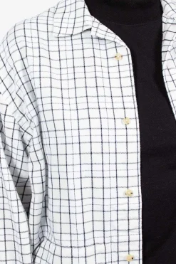 Acne Studios Flannel Overshirt White/Black| Outerwear