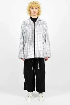 Acne Studios Flannel Overshirt White/Black| Outerwear