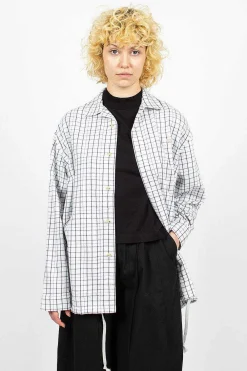Acne Studios Flannel Overshirt White/Black| Shirts