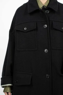 Dries Van Noten Flap Pocket Coat Black| Outerwear