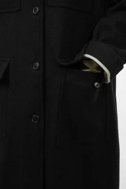 Dries Van Noten Flap Pocket Coat Black| Outerwear