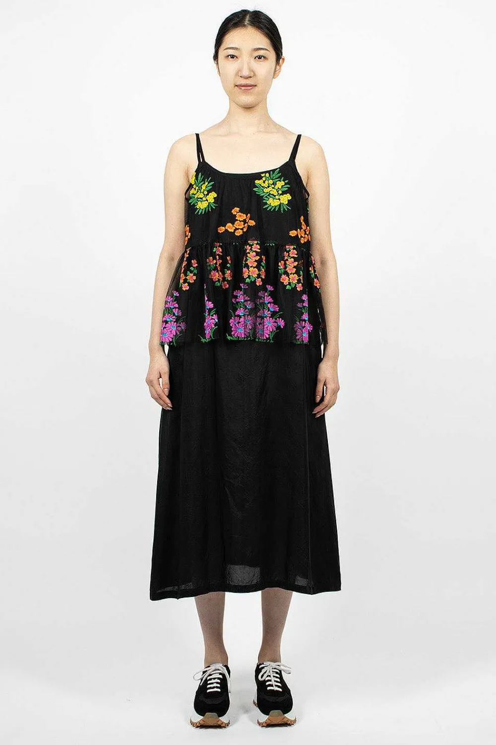 Comme Des Garçons Comme Des Garçons Floral Overlay Dress Black| Dresses