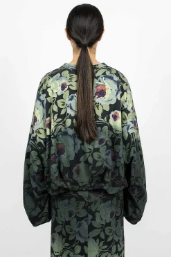 Dries Van Noten Floral Sweatshirt Dip Dye| Tops