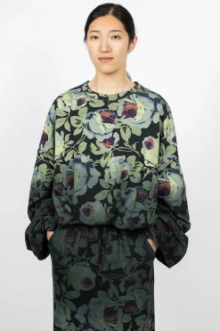 Dries Van Noten Floral Sweatshirt Dip Dye| Tops