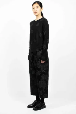 Comme Des Garçons Comme Des Garçons Floral Trouser Black| Trousers