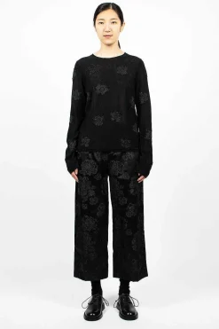 Comme Des Garçons Comme Des Garçons Floral Trouser Black| Trousers