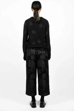 Comme Des Garçons Comme Des Garçons Floral Trouser Black| Trousers