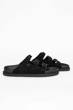Birkenstock Florida Suede Sandal Black| Shoes