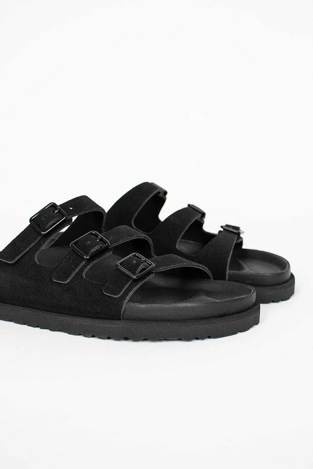 Birkenstock Florida Suede Sandal Black| Shoes