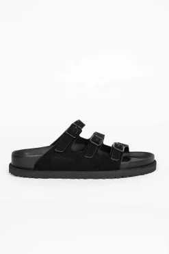 Birkenstock Florida Suede Sandal Black| Shoes