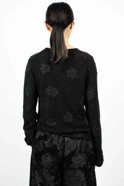 Comme Des Garçons Comme Des Garçons Flower Knit Black| Knitwear