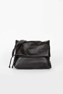 Dries Van Noten Folded Leather Bag Black| Bags