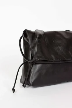 Dries Van Noten Folded Leather Bag Black| Bags