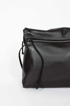 Dries Van Noten Folded Leather Bag Black| Bags
