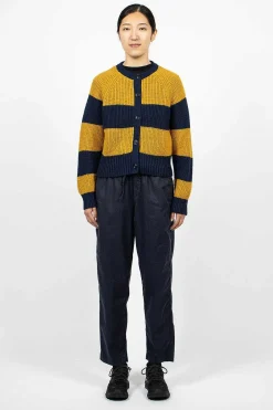 YMC Foxtail Cardigan Navy/Yellow| Outerwear
