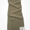 Acne Studios Fringed Wool Scarf Olive| Scarves & Gloves