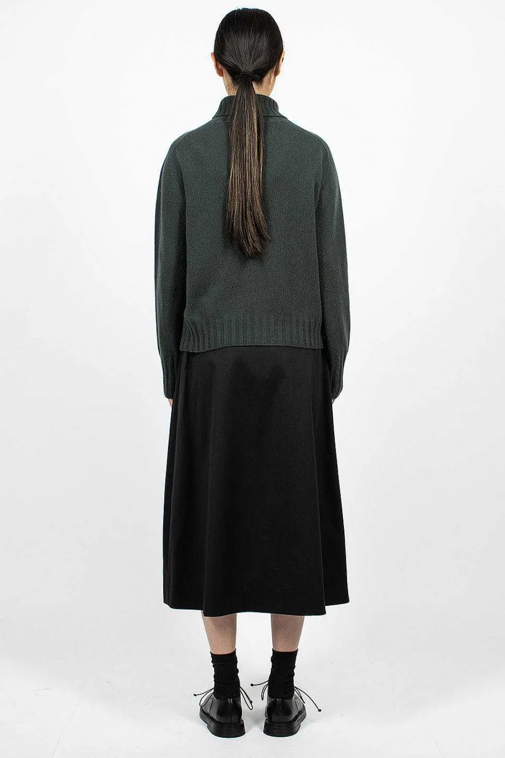 Margaret Howell Full Skirt Sateen Black| Skirts