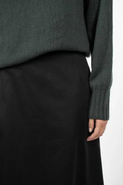 Margaret Howell Full Skirt Sateen Black| Skirts