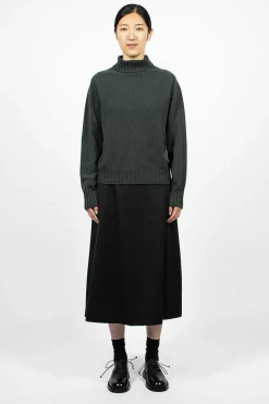Margaret Howell Full Skirt Sateen Black| Skirts