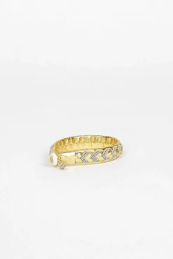 Maria Rudman Gold Embroidered B Bracelet 6| Bracelets