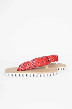 Suicoke Gta Pt05 Slip On Red/Beige| Bandanas