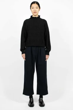 Margaret Howell Guernsey Jumper Black| Knitwear