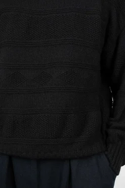 Margaret Howell Guernsey Jumper Black| Knitwear