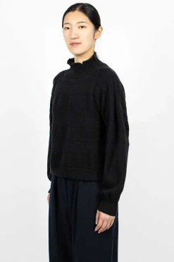 Margaret Howell Guernsey Jumper Black| Knitwear