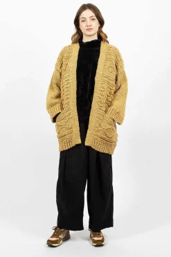 VISVIM Hand Knit Kimono Cardigan Beige| Knitwear