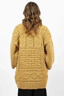 VISVIM Hand Knit Kimono Cardigan Beige| Knitwear