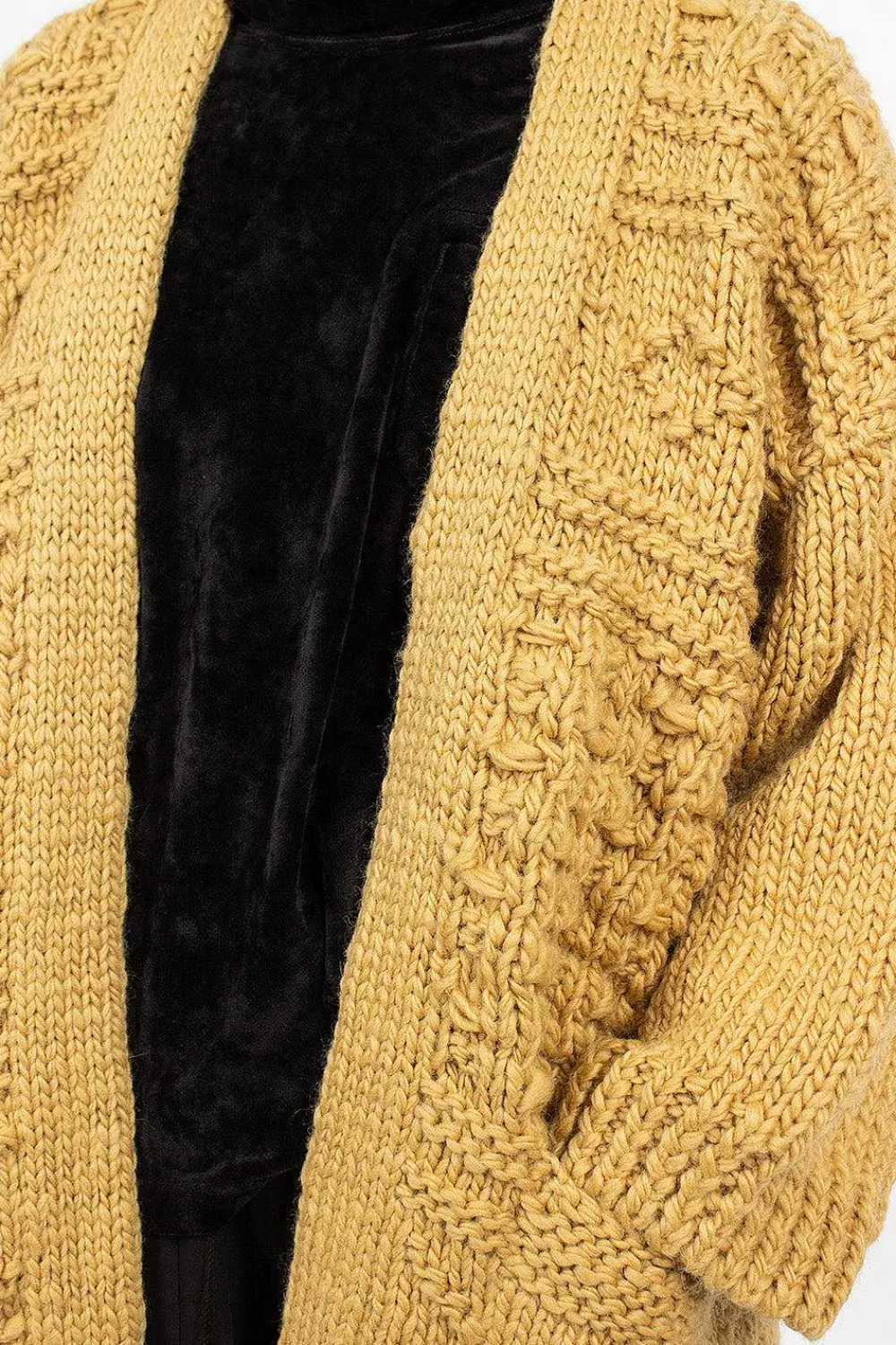 VISVIM Hand Knit Kimono Cardigan Beige| Knitwear
