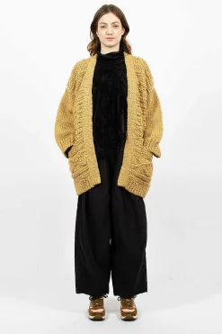 VISVIM Hand Knit Kimono Cardigan Beige| Outerwear