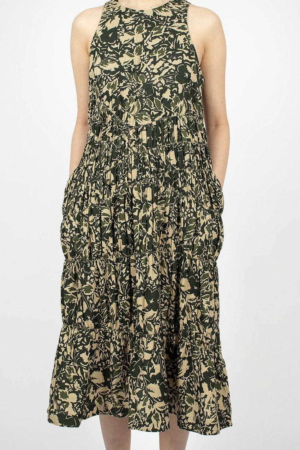 YMC Haven Camo Dress Green| Dresses