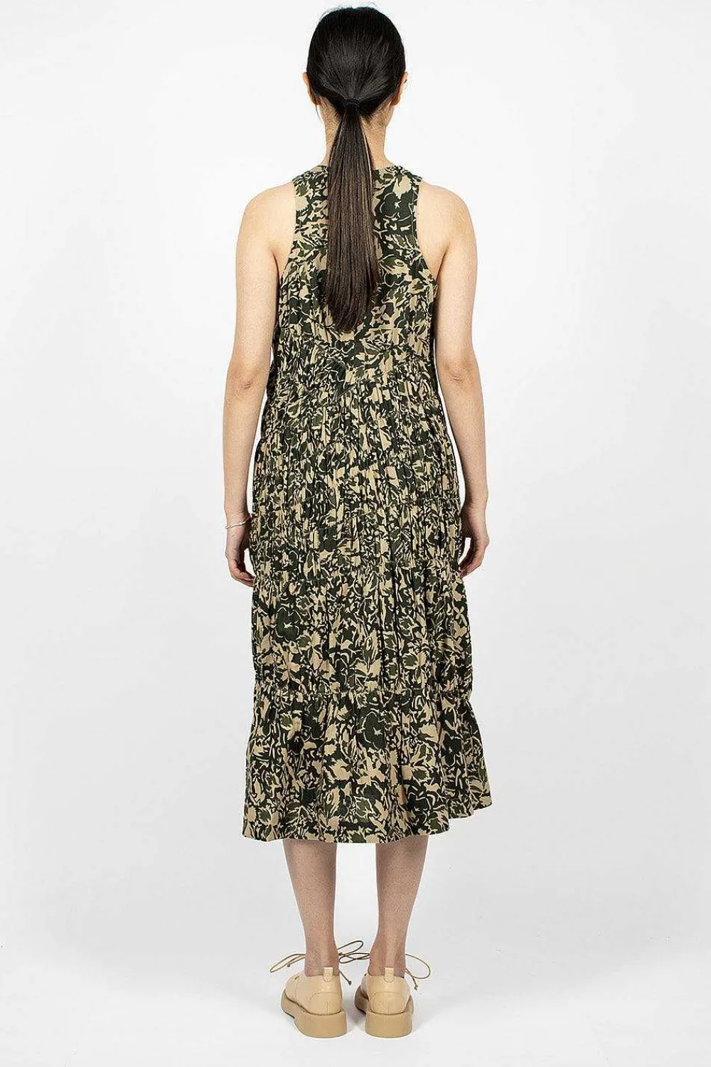 YMC Haven Camo Dress Green| Dresses
