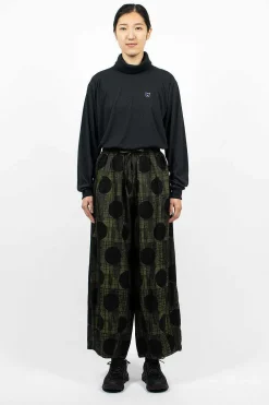 Needles H.D.P. Pant Plaid/Polka Dot Green| Trousers