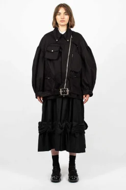 Simone Rocha Heart Biker Jacket Black| Outerwear