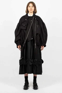 Simone Rocha Heart Biker Jacket Black| Outerwear