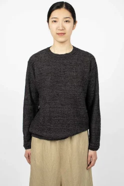 Vlas Blomme Hemp Pullover Charcoal| Knitwear