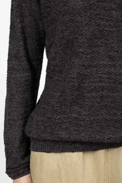 Vlas Blomme Hemp Pullover Charcoal| Knitwear