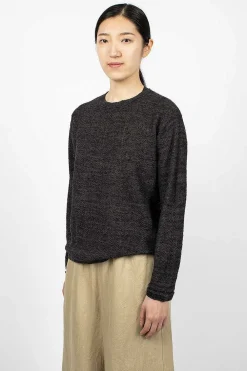 Vlas Blomme Hemp Pullover Charcoal| Knitwear